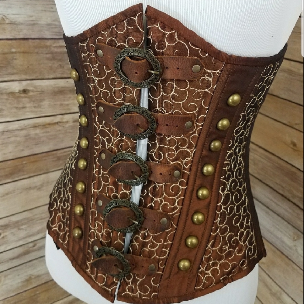 Steampunk Underbust embroidered Corset, 24